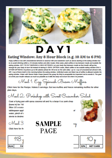 NEWLY UPDATED: 28 Day Accelerated Meal Plan & Ketogenic Girl Challenge - PRINTED BOOK INCLUDED