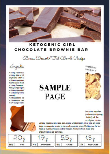 NEWLY UPDATED: 28 Day Accelerated Meal Plan & Ketogenic Girl Challenge - PRINTED BOOK INCLUDED